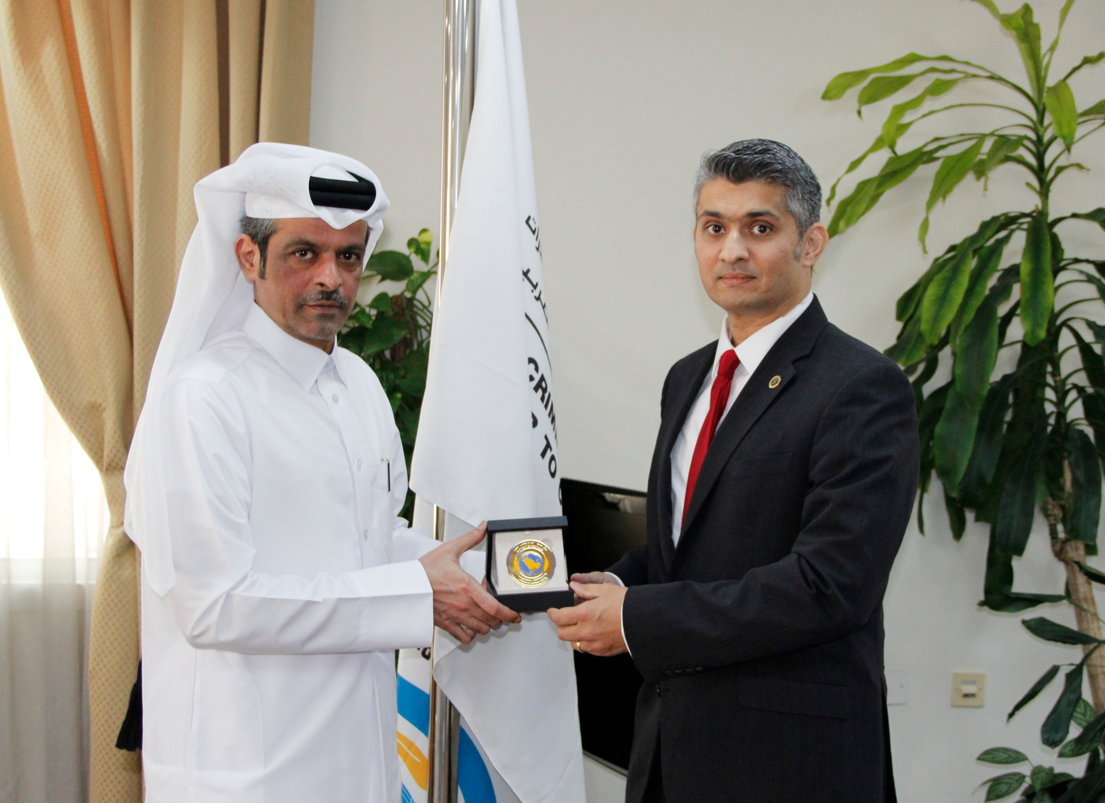Brigadier Al Kuwari receives the delegation of the British National Crime Agency